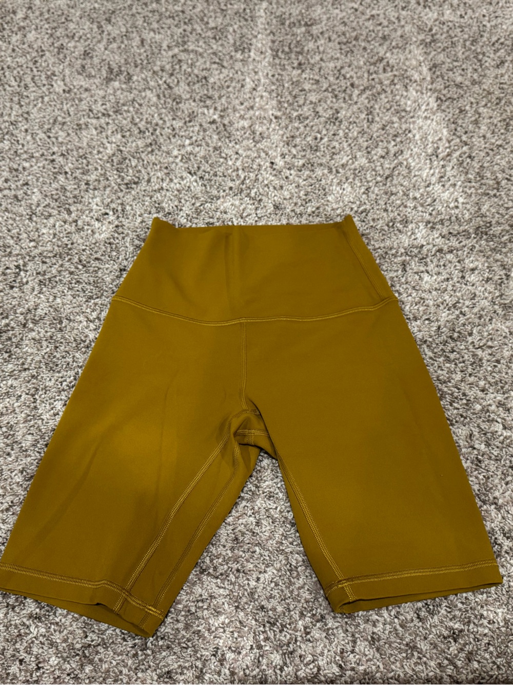 Lululemon Bike Shorts in Mustard Yellow